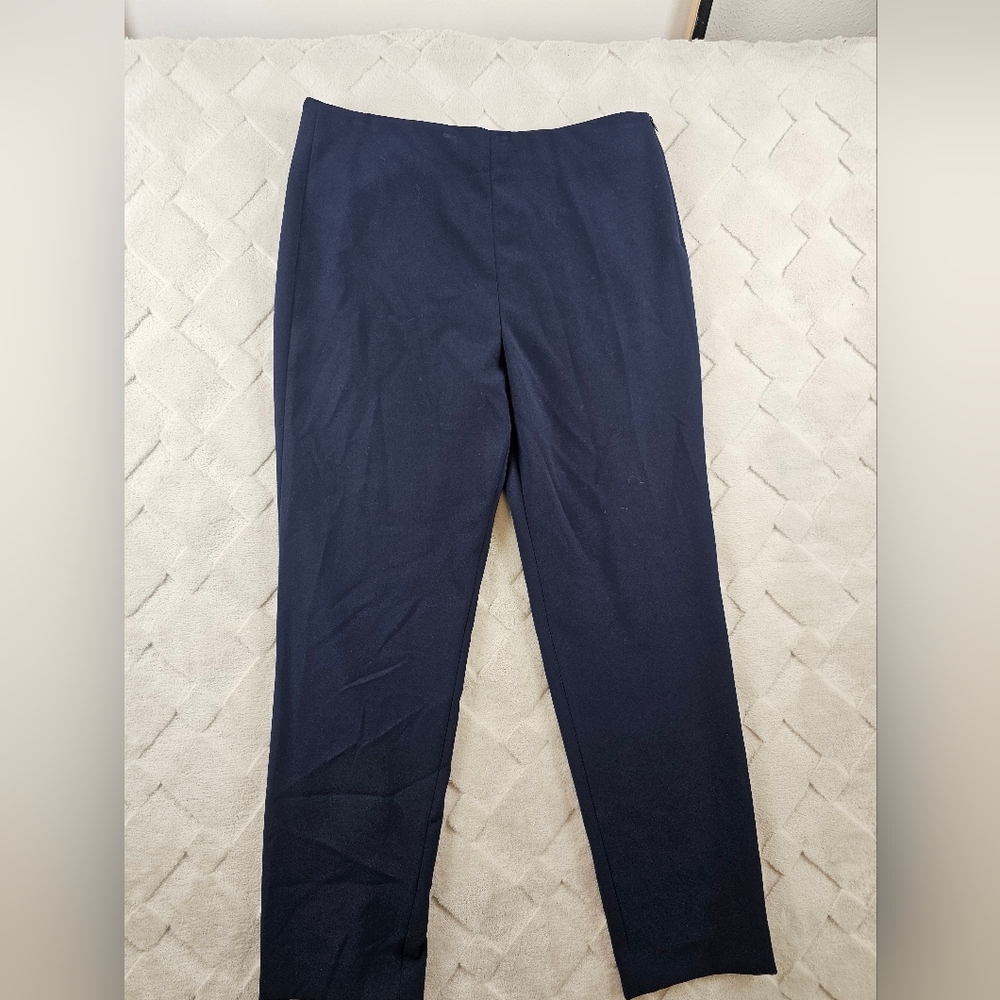 MSRP$495 St. John Pants Womens 14 Navy Blue Formal Preppy